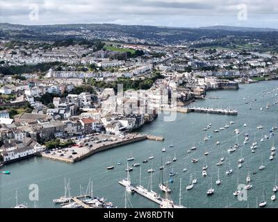 Falmouth Cornwall UK Drohne, Lufthochwinkel Stockfoto