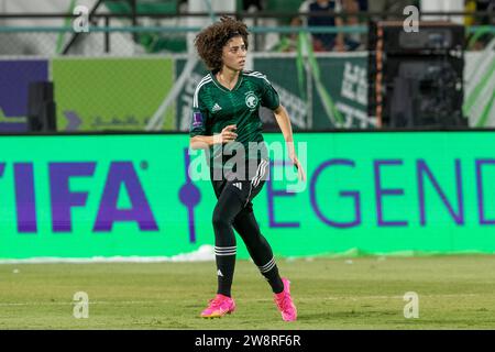 Dschidda, Saudi-Arabien. Dezember 2023. Al Ahli Sports Club JEDDAH, SAUDI-ARABIEN - 21. DEZEMBER: Saudi-arabische Fußballspielerin Seba Tawfiq während des Saudi Legends and World Legends Matches im Al Ahli Sports Club am 21. Dezember 2023 in Dschidda, Saudi-Arabien. (Foto: Richard Callis//SPP) (Richard Callis/SPP) Credit: SPP Sport Press Photo. /Alamy Live News Stockfoto