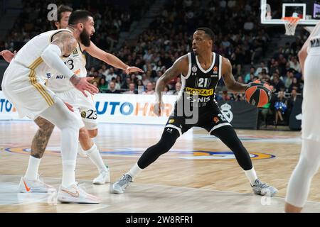 James William Nunnally von Partizan Mozzart betete Belgrad während der Turkish Airlines EuroLeague zwischen Real Madrid und Partizan Belgrad in Wizink Stockfoto