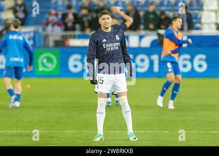 Alava, Spanien. Dezember 2023. Spanien La Liga Fußballspiel Alaves gegen Real Madrid im Mendizorroza Stadion, Alava. 21. Dezember 2023 Valverde 900/Cordon Press Credit: CORDON PRESS/Alamy Live News Stockfoto