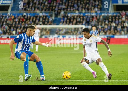 Alava, Spanien. Dezember 2023. Spanien La Liga Fußballspiel Alaves gegen Real Madrid im Mendizorroza Stadion, Alava. 21. Dezember 2023 Rodrygo 900/Cordon Press Credit: CORDON PRESS/Alamy Live News Stockfoto