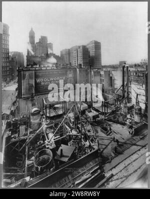 Woolworth Building Stiftungen gemacht 3. März 1911 Stockfoto