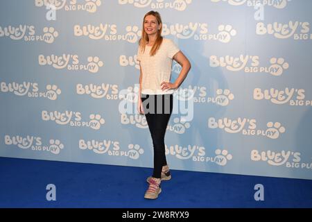 London, Großbritannien. Dezember 2023. Rachel Riley nimmt an der Gala Performance Bluey's Big Play in der Royal Festival Hall des Southbank Centre in London Teil. Stockfoto