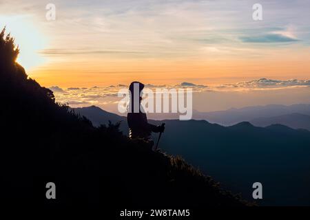 Auf dem Gipfel des Mount Xiangyang, Jiaming Lake, Taitung, Taiwan Stockfoto