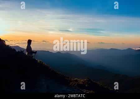 Auf dem Gipfel des Mount Xiangyang, Jiaming Lake, Taitung, Taiwan Stockfoto