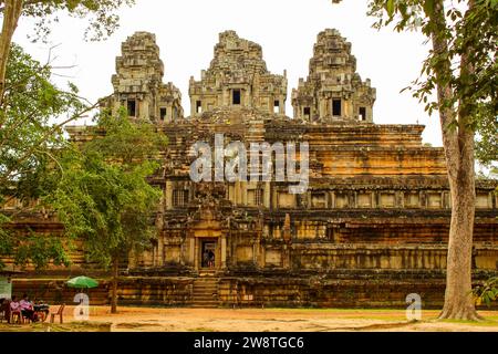 Prasat Ta Keo Tempel im Angkor Wat Komplex in Siem Reap, Kambodscha. Hintergrundbild Stockfoto