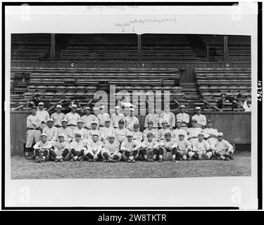 Yankees in New Orleans, vor der Zuschauertribünen, Spring Training, Babe Ruth in der Mitte Stockfoto