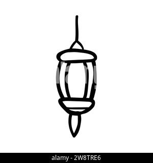 Ramadan Kareem Hängeleuchte, Leuchtenlinien-Symbole. Arabisches Designelement. Islamische Dekoration. Begrüßungsgirlande. Muslimisches Festival. Vektorabbildung. Stock Vektor