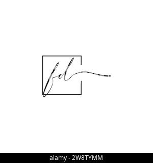 FD-Sigma-Logo-Konzept in hochwertigem, professionellem Design, das auf allen Druckmedien gut gedruckt werden kann Stock Vektor