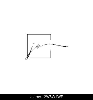 JO siganture Logo-Konzept in hochwertigem, professionellem Design, das auf allen Druckmedien gut gedruckt wird Stock Vektor