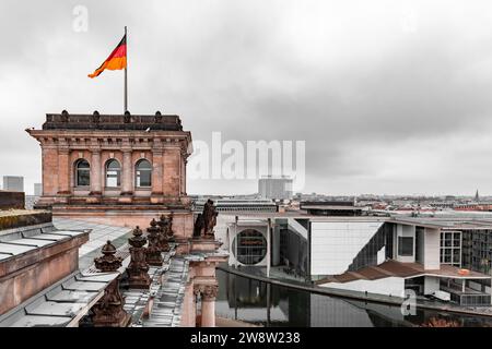 Dach der Berliner Reichstag Stockfoto