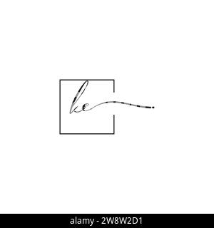Das KE-Sigma-Logo-Konzept in hochwertigem, professionellem Design sorgt für einen guten Druck auf allen Druckmedien Stock Vektor