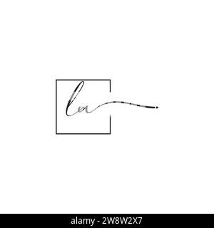 LU siganture Logo-Konzept in hochwertigem, professionellem Design, das auf allen Druckmedien gut gedruckt werden kann Stock Vektor