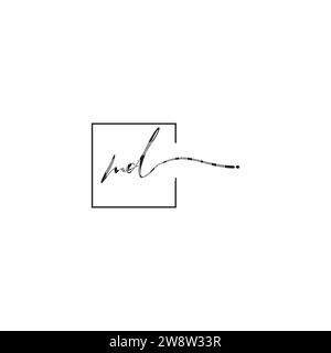 MD siganture Logo-Konzept in hochwertigem, professionellem Design, das auf allen Druckmedien gut gedruckt werden kann Stock Vektor