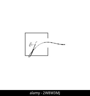 OJ-Siegellogokonzept in hochwertigem, professionellem Design, das auf allen Printmedien gut gedruckt wird Stock Vektor