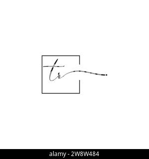 TR siganture Logo-Konzept in hochwertigem, professionellem Design, das auf allen Druckmedien gut gedruckt werden kann Stock Vektor