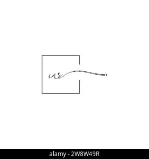 UR-Logo-Konzept in hochwertigem, professionellem Design, das auf allen Printmedien gut gedruckt wird Stock Vektor