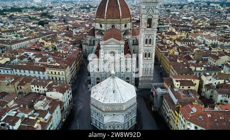 Drohnenfoto Santa Maria del Fiore Kathedrale Florenz Italien Europa Stockfoto