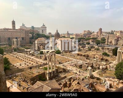 Drohnenfoto römisches Forum Rom Italien europa Stockfoto