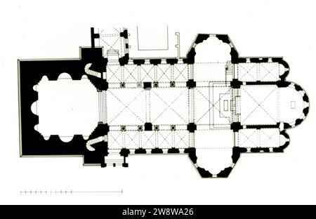 Köln, Deutschland, 13. August 1995. St. Georges Kirche. Planen. Stockfoto