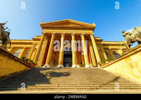 Teatro Massimo Vittorio Emanuele Oper - Palermo, Italien Stockfoto