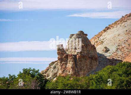 Zagged Rock Formationen im Succor Creek State Natural Area, Oregon Stockfoto