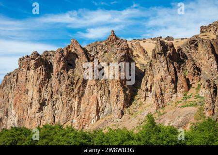 Zagged Rock Formationen im Succor Creek State Natural Area, Oregon Stockfoto