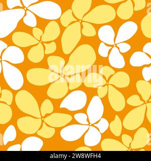 Prints im Cartoon-Stil mit Blumen und Pilzen, Gläsern und Retro-Elementen. Kostenloser Geist lustige Hintergründe. Böhmische nahtlose Muster aus den 70er Jahren Stock Vektor