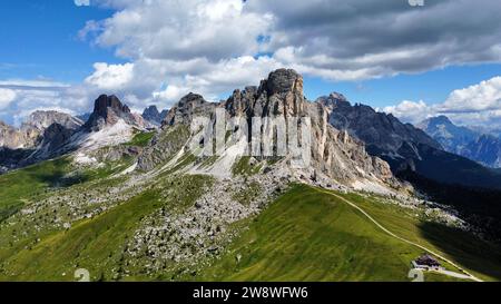 Drohnenfoto Giau Pass Dolomiten Italien europa Stockfoto