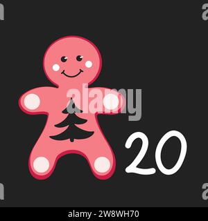 Süßigkeiten. Kekse mit Schokolade, Mandeln und Orange Stock Vektor