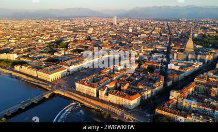 Drohnenfoto Turin Italien Europa Stockfoto