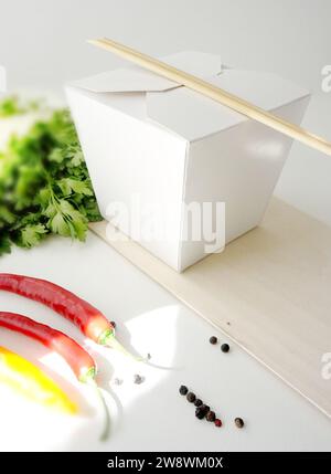 Fastfood-Verpackungskarton – Modell Stockfoto