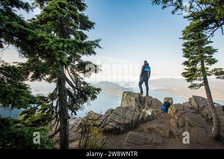 Wanderer auf dem Saint Marks Summit, Vancouver, Kanada Stockfoto
