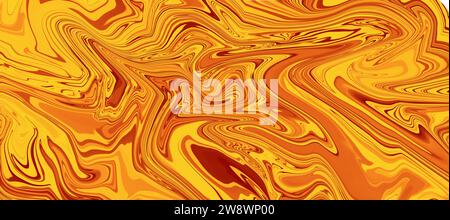 Orangefarbener psychedelischer abstrakter Hintergrund Stockfoto