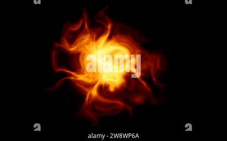 FEUERBALL ILLUSTRATION TRANSPARENTER HINTERGRUND Stockfoto