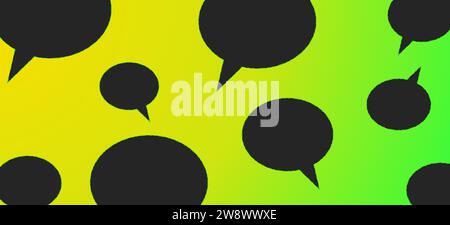 GRÜNER HINTERGRUND MIT SCHWARZEN BALLONS Stock Vektor