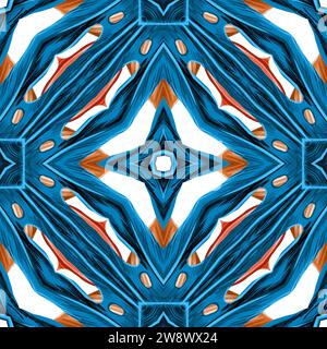 Muster, Fliesen, Mandala, nahtlos, Design, Digital, Illustration, Dekoration, Ornament, Ornament, Ornament, Kunst, symmetrisch, Symbol, Tapete, Textil Stockfoto