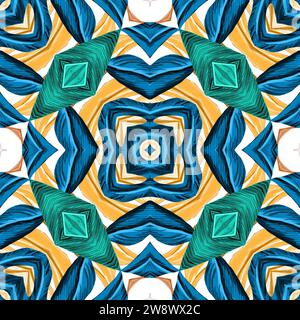 Muster, Fliesen, Mandala, nahtlos, Design, Digital, Illustration, Dekoration, Ornament, Ornament, Ornament, Kunst, symmetrisch, Symbol, Tapete, Textil Stockfoto