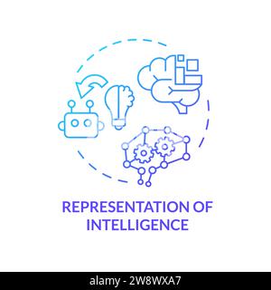 Dünne Liniendarstellung des Konzepts des intelligenten Symbols Stock Vektor