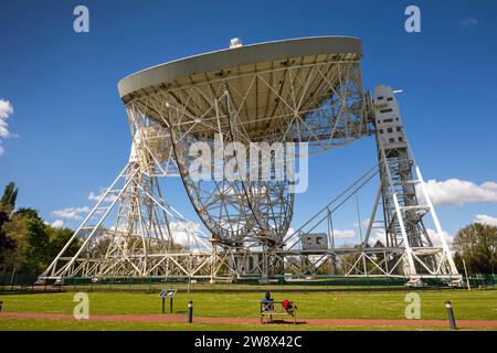 Großbritannien, England, Kechsen, Goostrey, University of Manchester, Jodrell Bank, das Lovell Radio Telescope Stockfoto