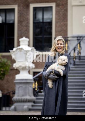 DEN HAAG - Niederlande, 22.12.2023, Königin Maxima während der traditionellen Fotosession der königlichen Familie im Huis Ten Bosch Palast. ANP KOEN VAN WEEL niederlande aus - belgien aus Stockfoto