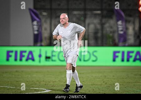 Dschidda, Saudi-Arabien. Dezember 2023. Al Ahli Sports Club JEDDAH, SAUDI-ARABIEN - 21. DEZEMBER: FIFA-Präsident Gianni Infantino während des Saudi Legends and World Legends Matches im Al Ahli Sports Club am 21. Dezember 2023 in Dschidda, Saudi-Arabien. (Foto: Alexandre Neto/SPP) (ALEXANDRE NETO/SPP) Credit: SPP Sport Press Photo. /Alamy Live News Stockfoto