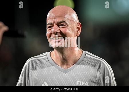 Dschidda, Saudi-Arabien. Dezember 2023. Al Ahli Sports Club JEDDAH, SAUDI-ARABIEN - 21. DEZEMBER: FIFA-Präsident Gianni Infantino während des Saudi Legends and World Legends Matches im Al Ahli Sports Club am 21. Dezember 2023 in Dschidda, Saudi-Arabien. (Foto: Alexandre Neto/SPP) (ALEXANDRE NETO/SPP) Credit: SPP Sport Press Photo. /Alamy Live News Stockfoto