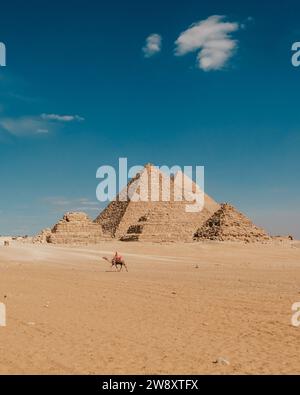 Großen Pyramiden von Gizeh, Ägypten Stockfoto