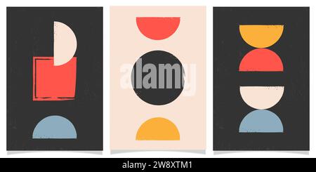 Trendiges zeitgenössisches, abstraktes, minimalistisches Poster Stock Vektor