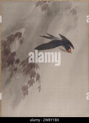 A Swallow in the Rain 1914 von Okada Baison Stockfoto