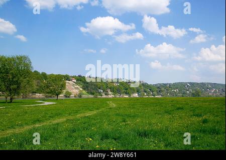 DEU sachsen elbe Sylvio Dittrich Foto gegen Gebühr! Kontakt T.:01772156417 Blick auf die Elbhänge Stockfoto