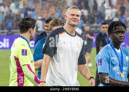 Dschidda, Saudi-Arabien. Dezember 2023. Erling Haaland von Manchester City gewann 4-0 im Finale der FIFA Club-Weltmeisterschaft 2023 zwischen Manchester City und Fluminense in King Abdullah Sports City, Dschiddah, Saudi-Arabien. (Richard Callis/SPP) Credit: SPP Sport Press Photo. /Alamy Live News Stockfoto