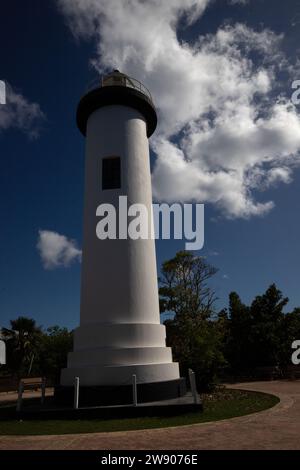 Der Leuchtturm von Punta Higuero ist auch bekannt als Faro de Punta Higuero – ein historischer Leuchtturm in Rincon, Puerto Rico. Das ursprüngliche Gebäude wurde eingebaut Stockfoto