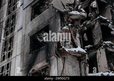 BORODYANKA, REGION KIEW, UKRAINE: 2 JAHRE UMFASSENDE RUSSISCHE INVASION Stockfoto